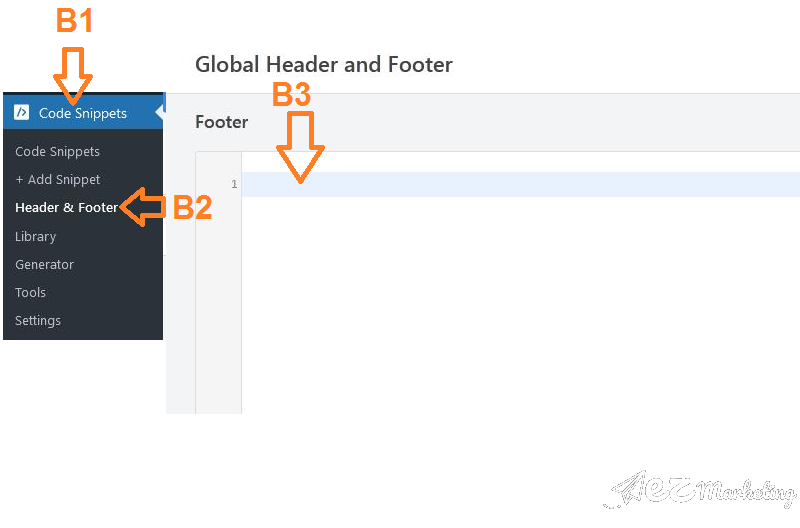 Các bước chèn code vào Footer Website WordPress