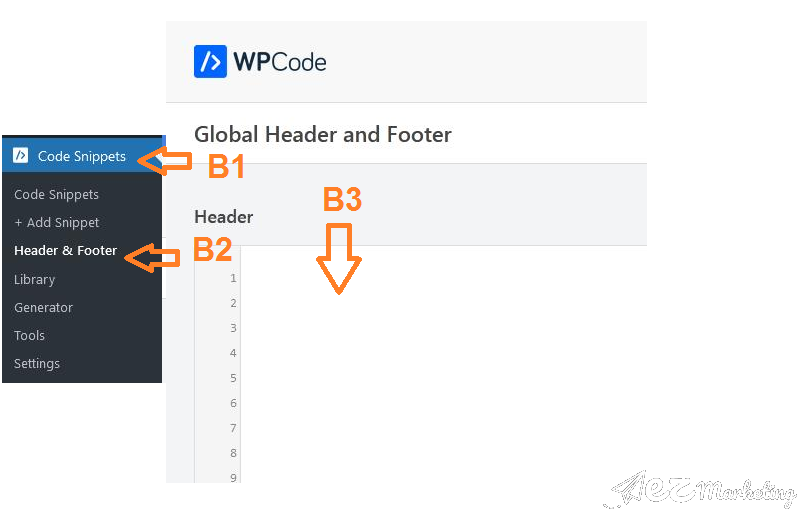 Chèn code vào Header Website WordPress