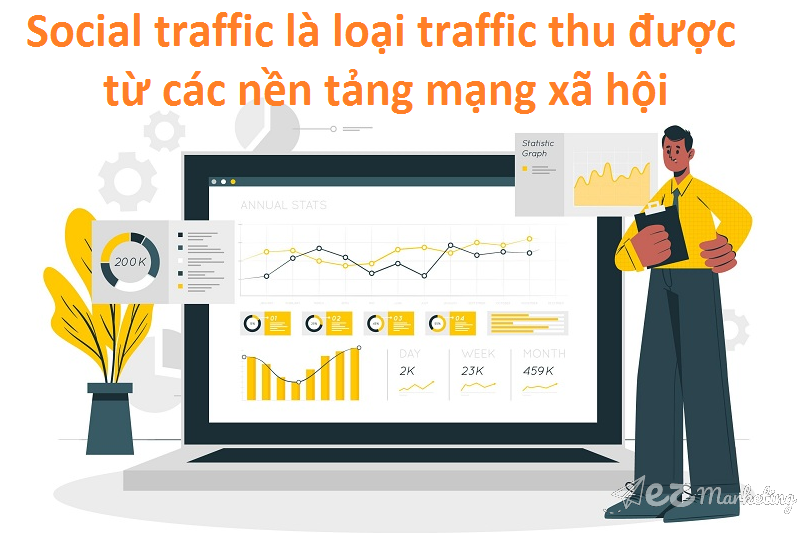 Social traffic là loại traffic thu được từ các nền tảng mạng xã hội