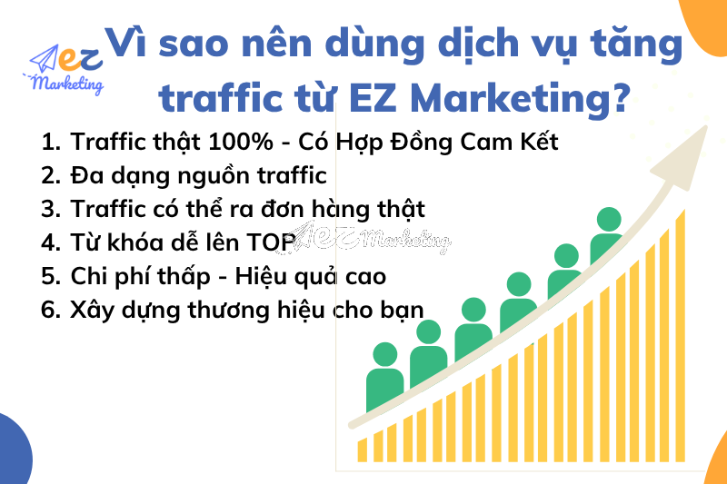 Vì sao bạn nên sử dụng dịch vụ tăng traffic website từ EZ Marketing?