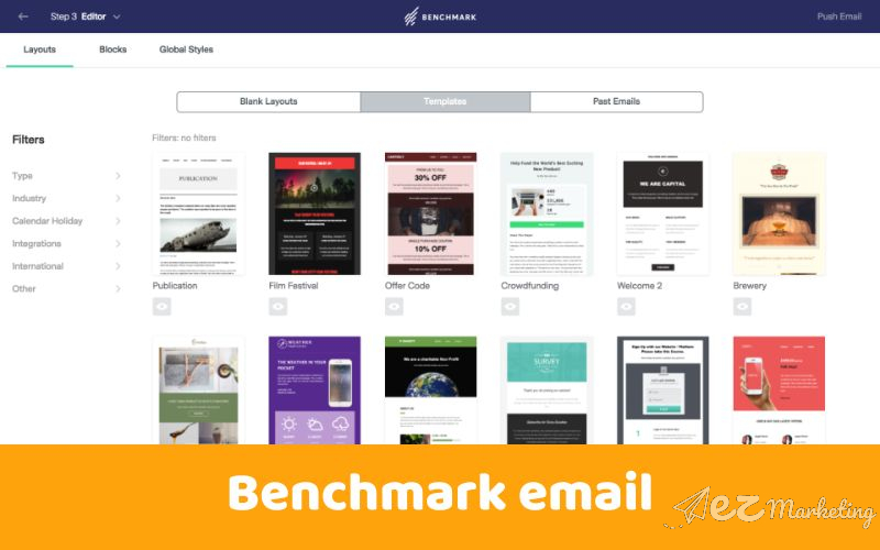 Phần mềm BenchmarkEmail