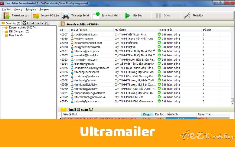 Phần mềm Ultramailer