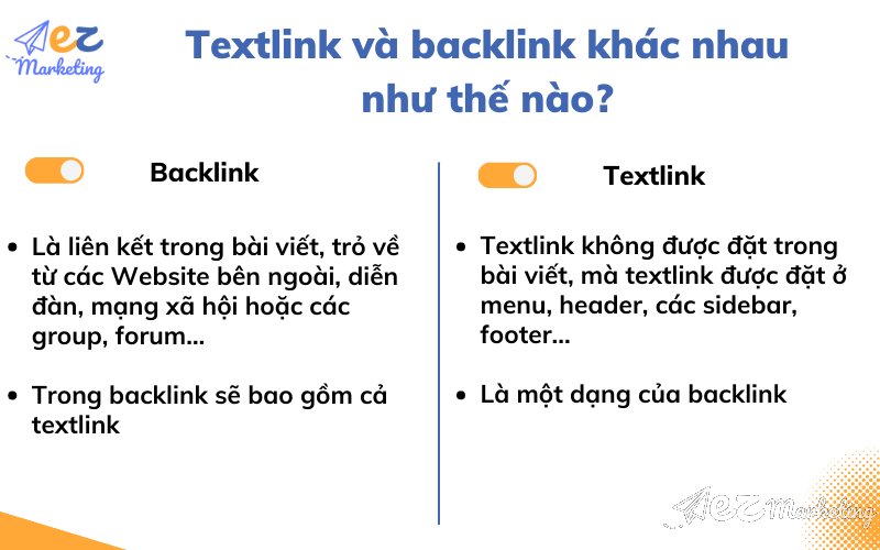 Textlink và backlink khác nhau như thế nào