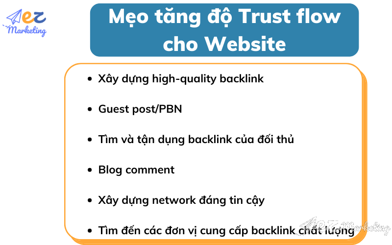Mẹo tăng độ Trust flow cho Website