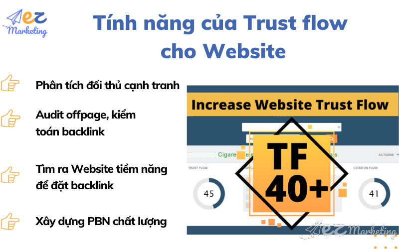 Tính năng của Trust flow cho Website