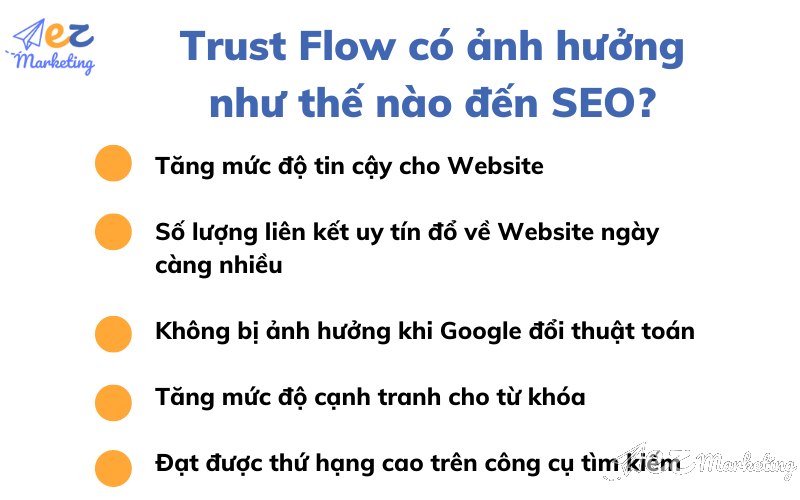 Trust Flow có ảnh hưởng như thế nào đến SEO