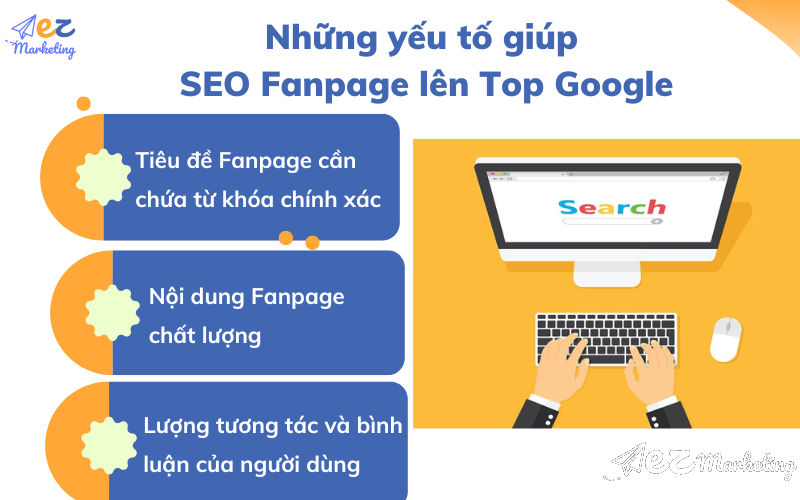 Những yếu tố giúp SEO Fanpage lên Top Google