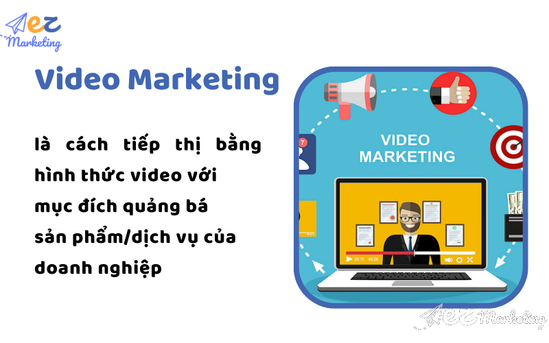 Video marketing là cách tiếp thị bằng hình thức video với mục đích quảng bá sản phẩm/dịch vụ của doanh nghiệp