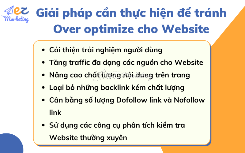 Giải pháp cần thực hiện để tránh Over optimize cho Website