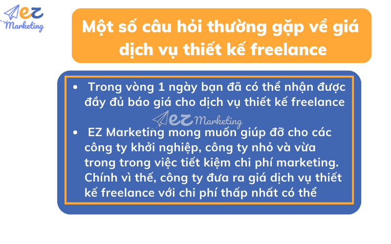 Một số câu hỏi thường gặp về giá dịch vụ thiết kế freelance của EZ Marketing