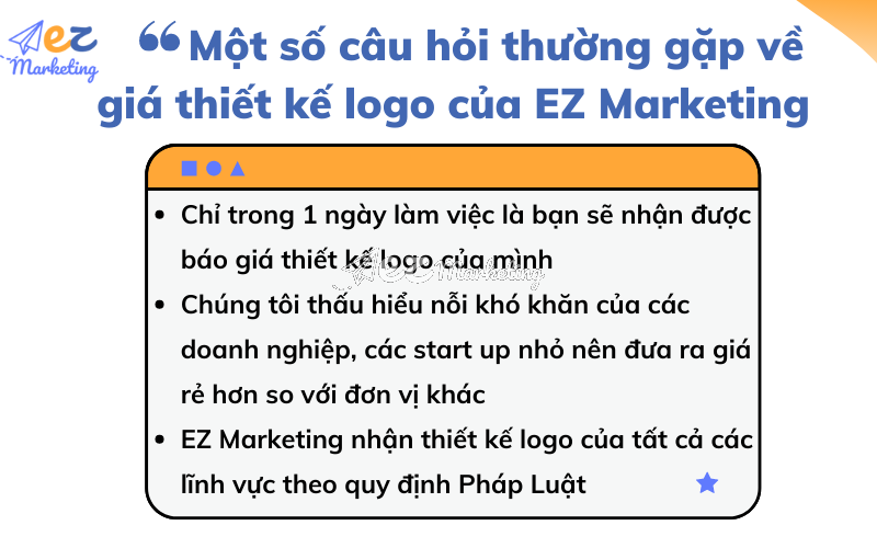 Một số câu hỏi thường gặp về giá dịch vụ thiết kế logo của EZ Marketing