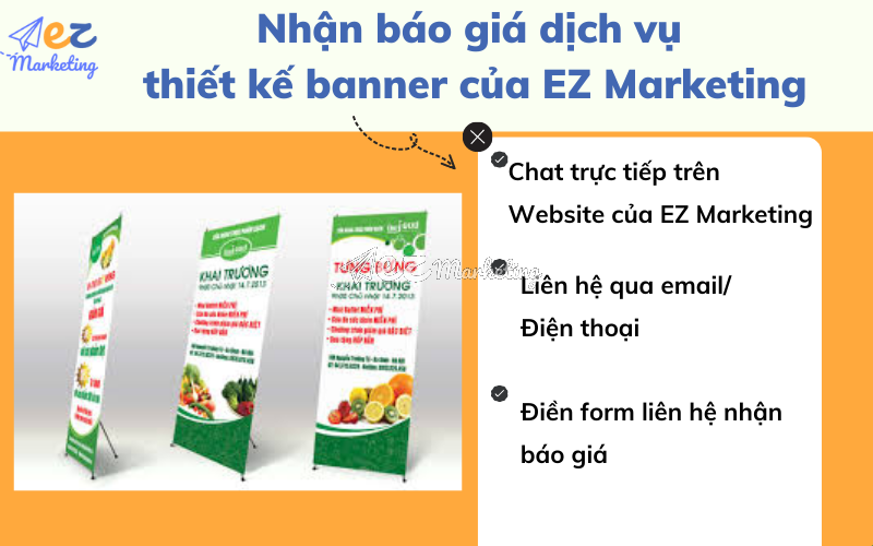 Nhận báo giá dịch vụ thiết kế banner của EZ Marketing