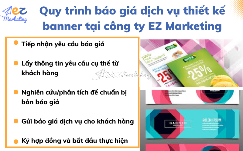 Quy trình báo giá dịch vụ thiết kế banner tại công ty EZ Marketing