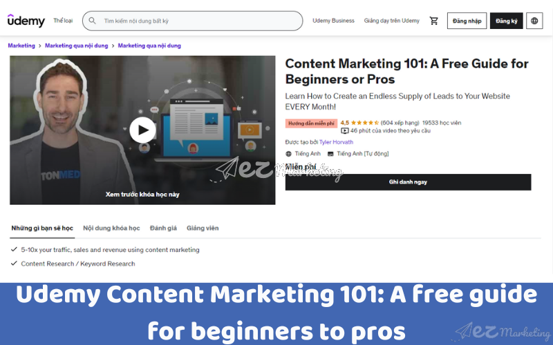 Udemy Content Marketing 101: A free guide for beginners to pros