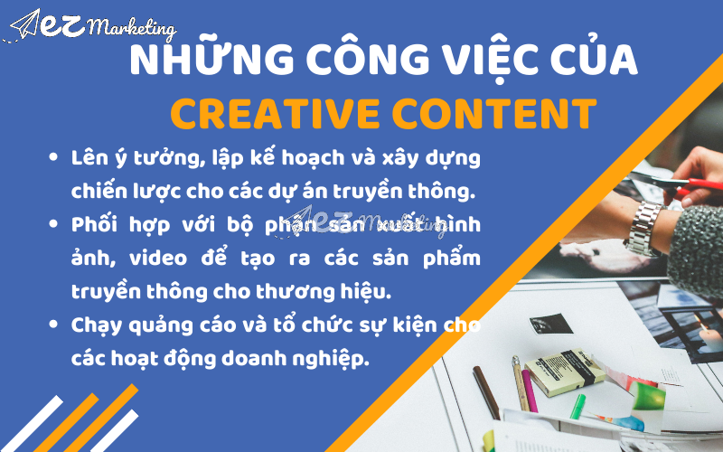 Công việc thường ngày của một Creative Content là gì?