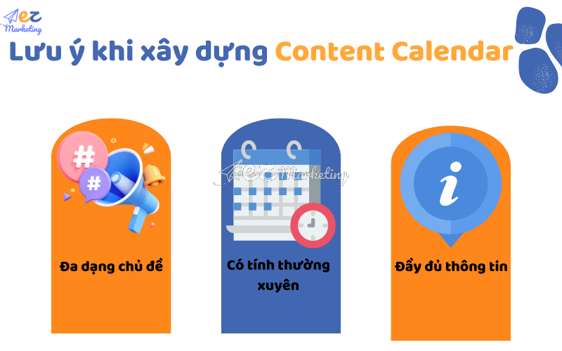 Lưu ý khi xây dựng Content Calendar