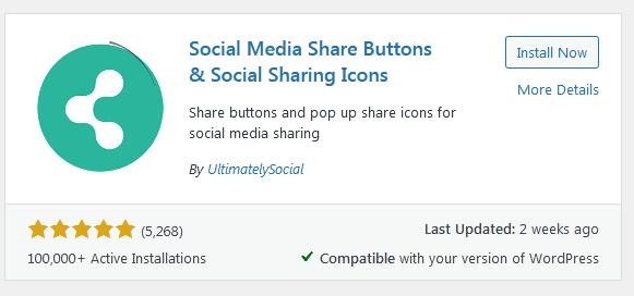 Plugin Social Media Share Buttons & Social Sharing Icons