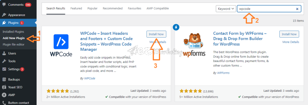Hướng dẫn chèn mã code vào website Wordpress sử dụng plugin WPCode - EZ ...