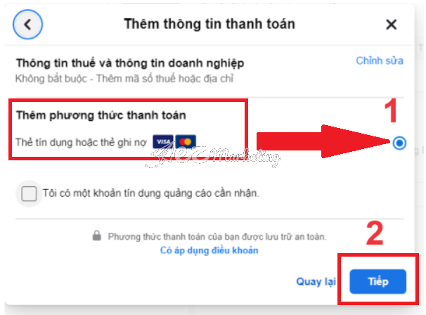 Hướng dẫn tạo tài khoản quảng cáo Facebook doanh nghiệp