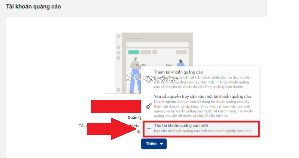 Hướng dẫn tạo tài khoản quảng cáo Facebook doanh nghiệp