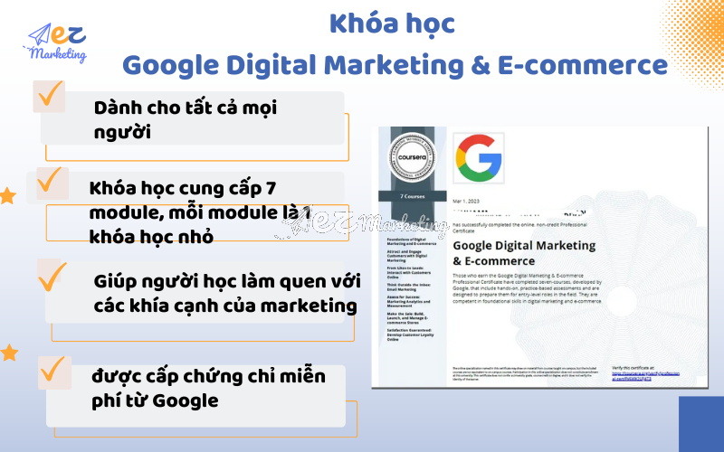 Khóa học Google Digital Marketing & E-commerce Professional Certificate