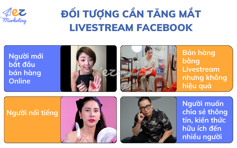 Đối tượng cần tăng mắt Livestream Facebook