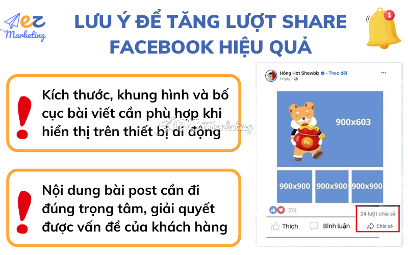 Lưu ý để tăng lượt Share Facebook hiệu quả