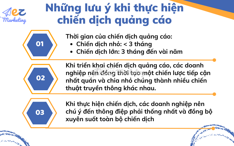Lưu ý khi thực hiện chiến dịch quảng cáo
