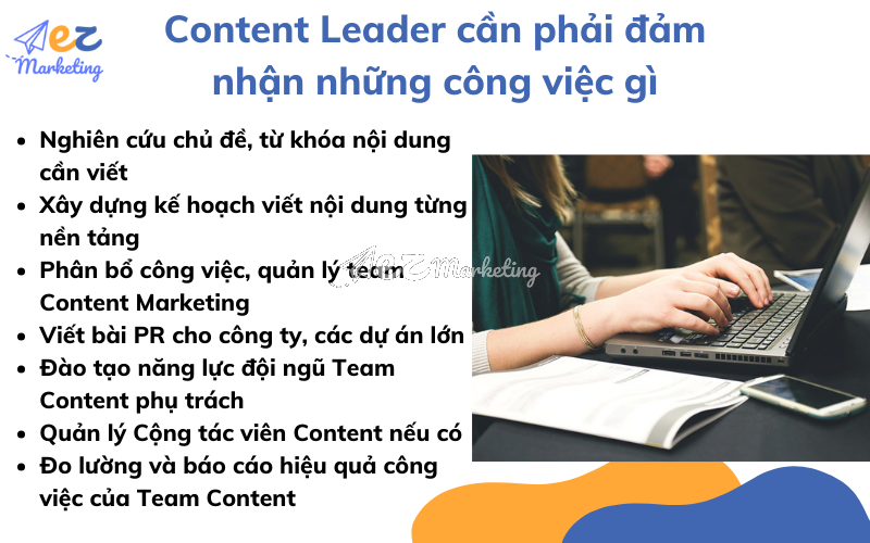 Content Leader cần phải đảm nhận những công việc gì