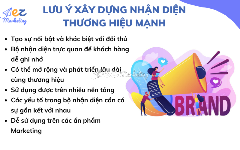 Lưu ý xây dựng nhận diện thương hiệu mạnh