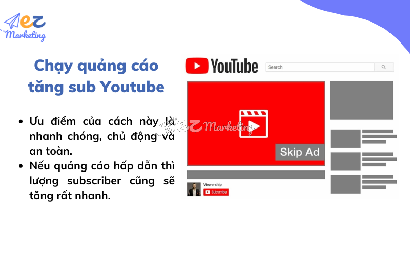 Chạy quảng cáo tăng Sub Youtube