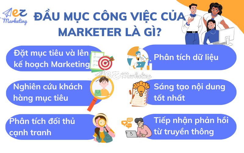 Đầu mục công việc của Marketer là gì?