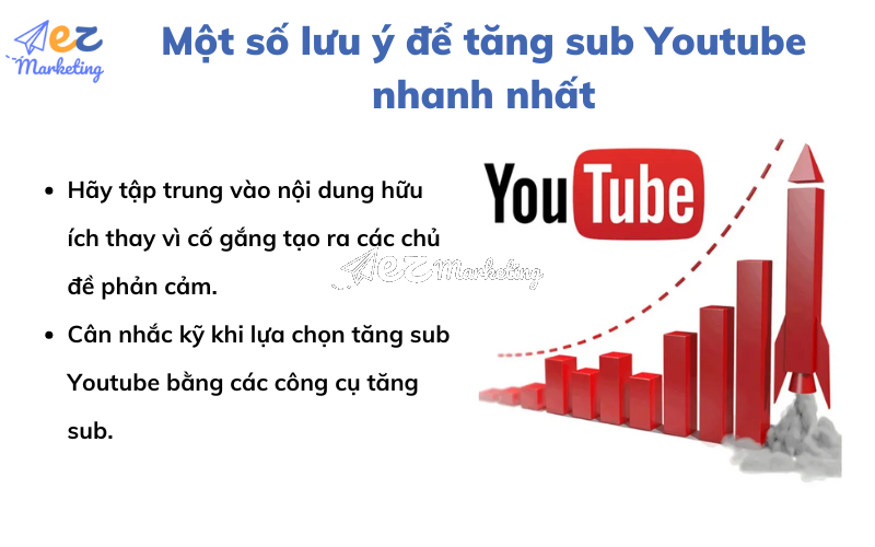 Một số lưu ý để tăng Sub Youtube nhanh