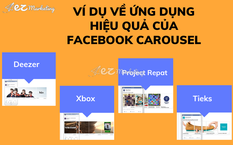 Ví dụ về ứng dụng hiệu quả của Facebook Carousel