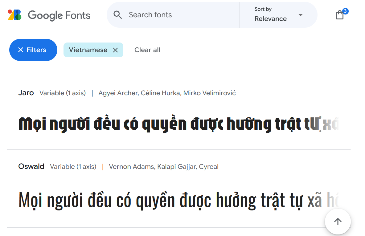 Kho Google Font