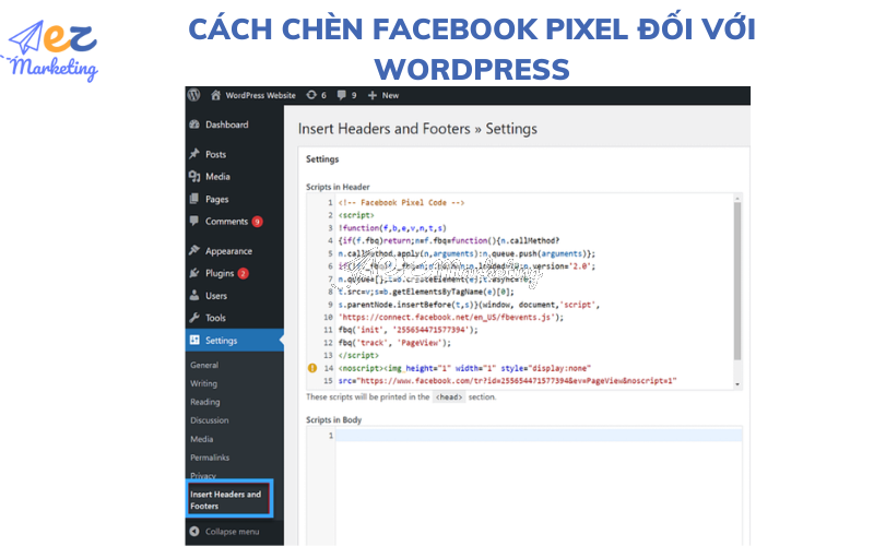 CÁCH CHÈN FACEBOOK PIXEL ĐỐI VỚI WORDPRESS
