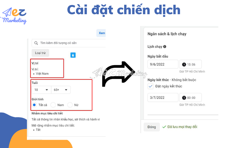 Cài đặt chiến dịch