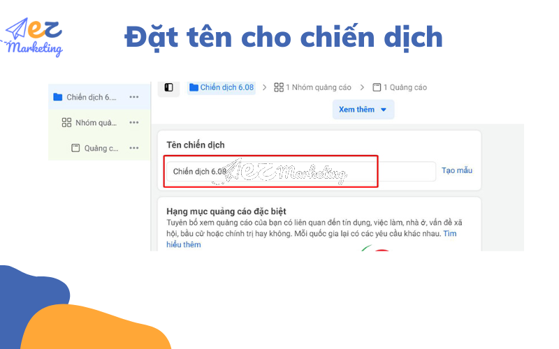  Đặt tên cho chiến dịch