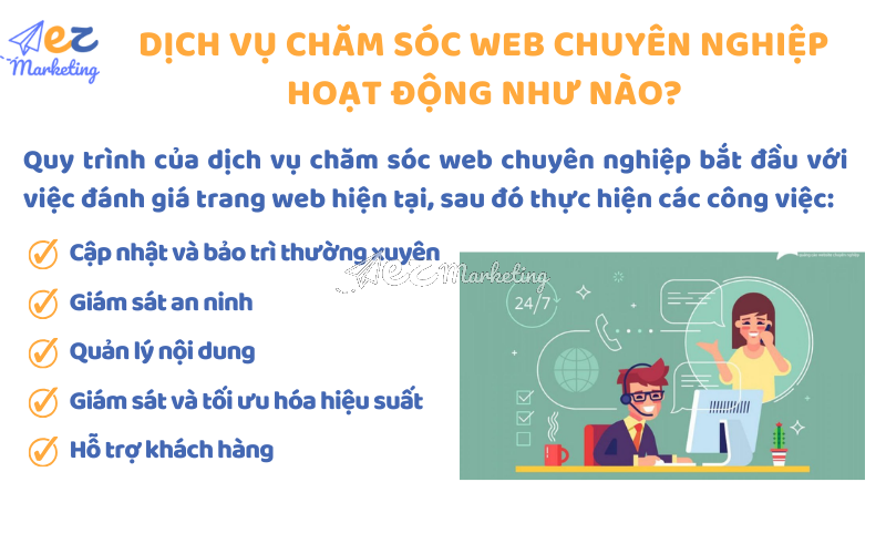 Dịch vụ chăm sóc web chuyên nghiệp hoạt động như thế nào