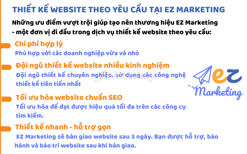 Tại sao nên chọn dịch vụ thiết kế website theo yêu cầu tại EZ Marketing?