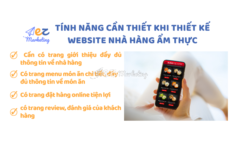 Các tính năng cần thiết của 1 Website nhà hàng ẩm thực